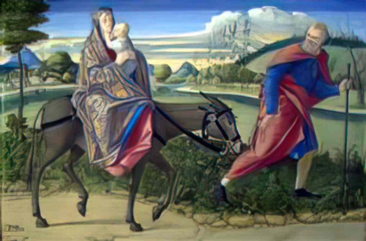 Vittore Carpaccio the flight into egypt 1500 Art A4 Photo Print