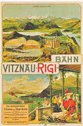 Vitznau Rigi Bahn Vintage Advert A4 Photo Print