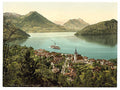 Vitznau and Rigibahn Lake Lucerne Vintage A4 Photo Print