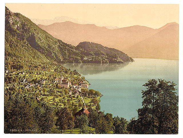 Vitznau railway Rigi Vintage A4 Photo Print