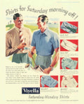 Viyella Golf Shirts 1950s Vintage Retro Advert Poster