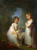 Vladimir Borovikovsky children with a lamb Art A4 Photo Print