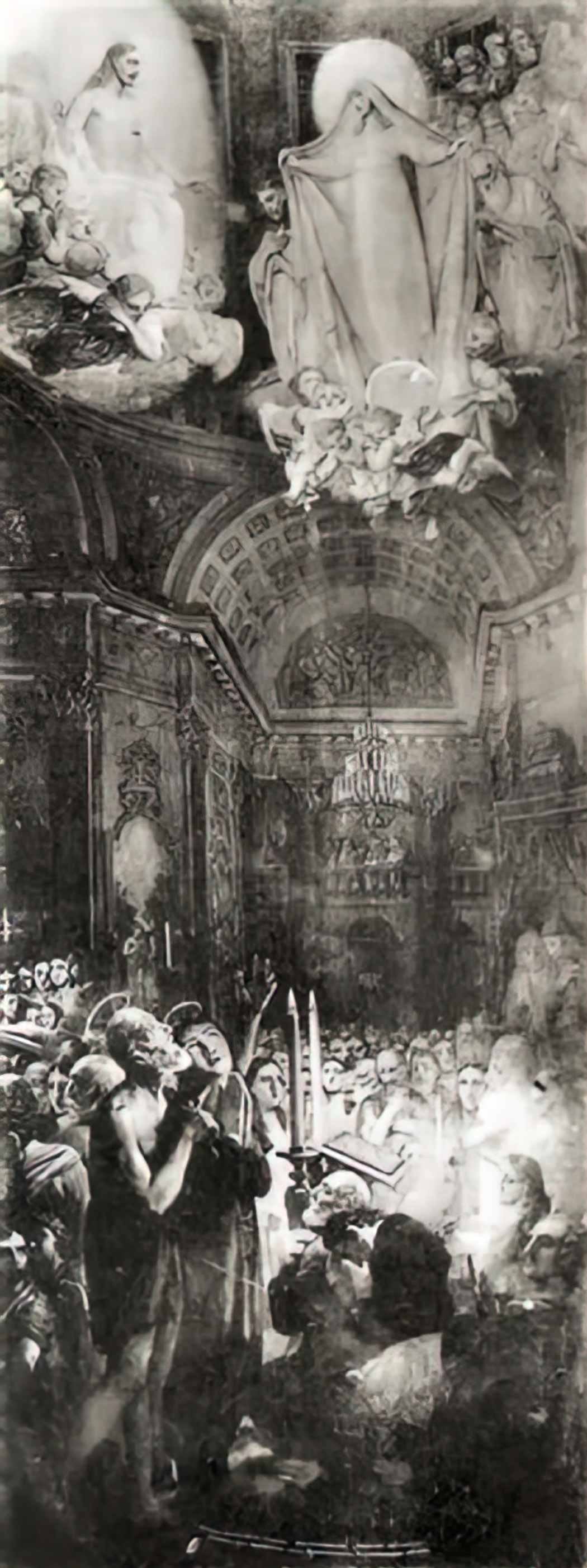 Vladimir Borovikovsky intercession of the blessed virgin mary Art A4 Photo Print