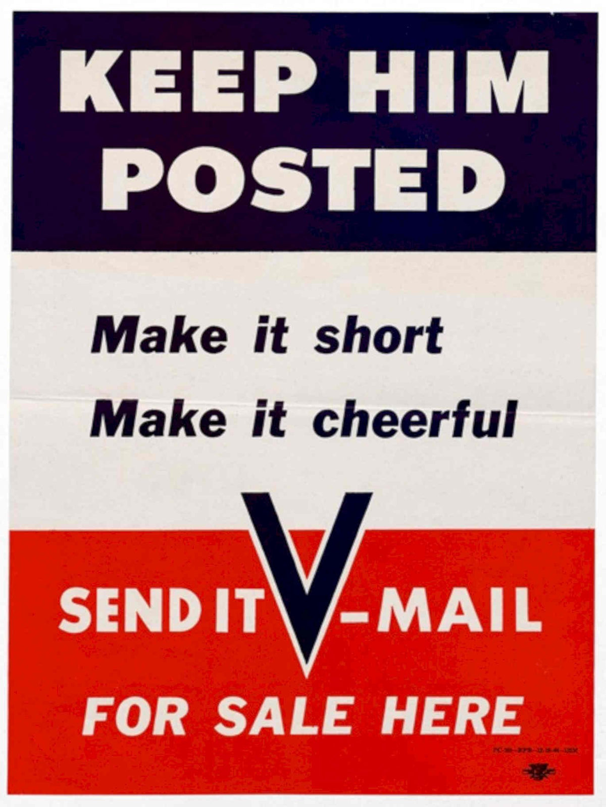 Vmail Poster Pc89 American World War II Advert Poster