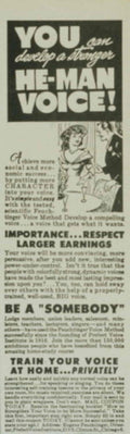 Voice Man Develop 1950s Vintage Retro Advert Poster