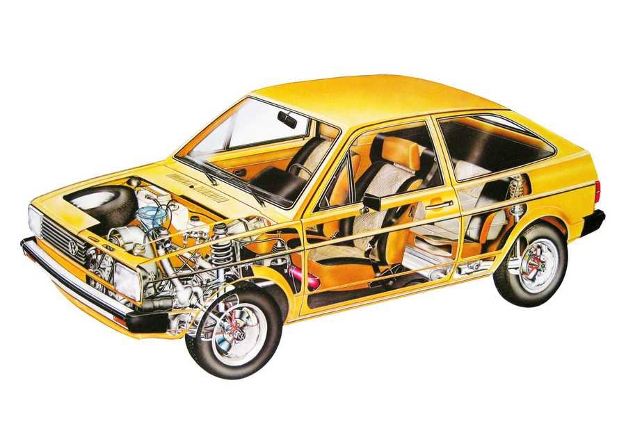 Volkswagen Gol 1980 cutaway A4 Photo Print