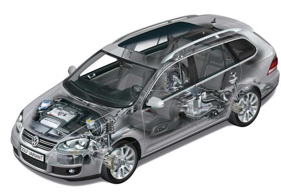 Volkswagen Golf Variant 2007 cutaway A4 Photo Print