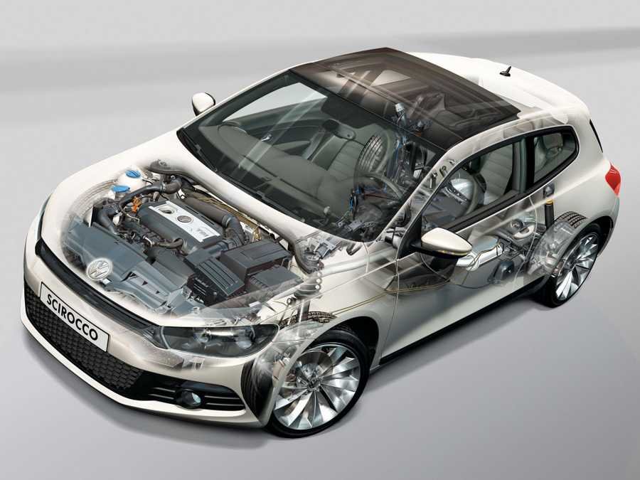Volkswagen Scirocco cutaway A4 Photo Print