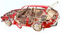 Volvo 1800ES cutaway A4 Photo Print