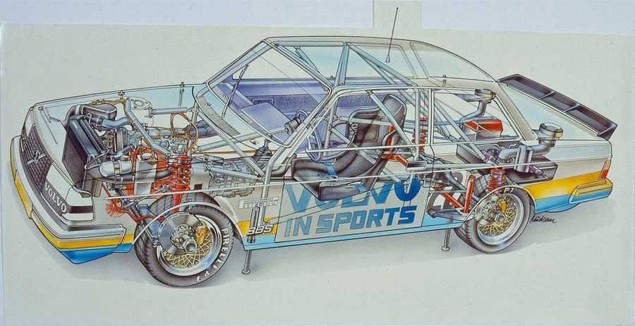 Volvo 240 cutaway A4 Photo Print
