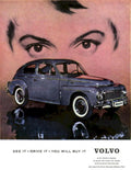 Volvo P120 Eyes 1950s Vintage Retro Advert Poster