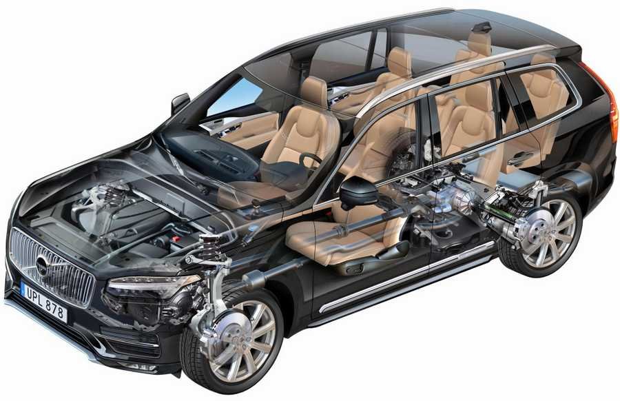 Volvo XC90 cutaway A4 Photo Print