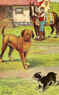 Von Hofsten Hugo Dogs 1908 Nearly swallowed alive A4 Photo Print