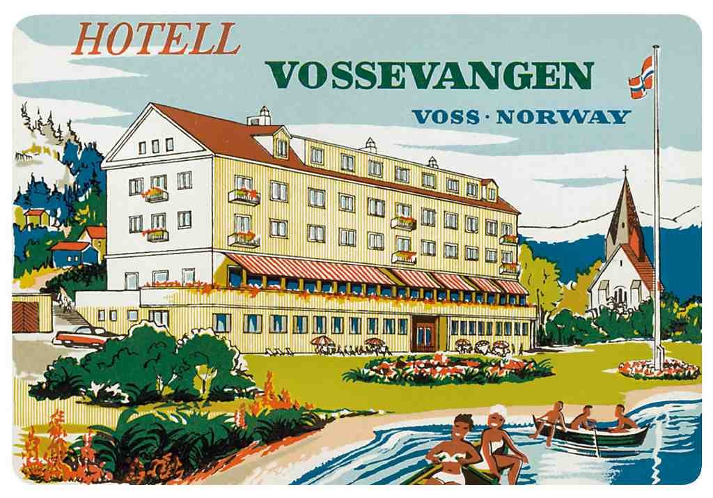 Voss Luggage Label Vintage A4 Photo Print