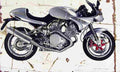 Voxan CafeRacer1000 1999 Aged Vintage A4 Photo Print
