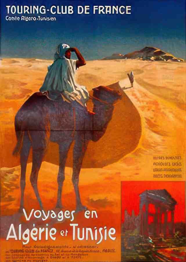 Voyagesalgerie Tunisie Vintage Advert A4 Photo Print