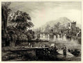 Vue De Chateau Sainte Colombe En Dauphine 1800 Vintage A4 Photo Print