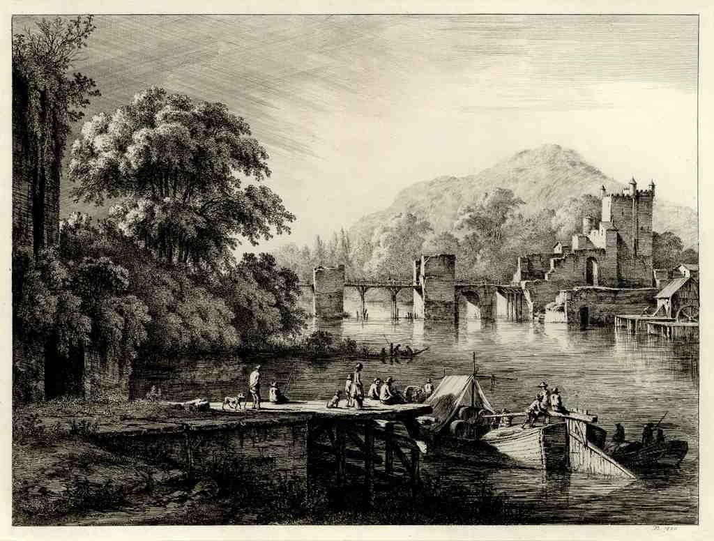 Vue De Chateau Sainte Colombe En Dauphine 1800 Vintage A4 Photo Print