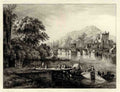 Vue De Chateaua Sainte Colombe En Dauphine 1800 Vintage A4 Photo Print