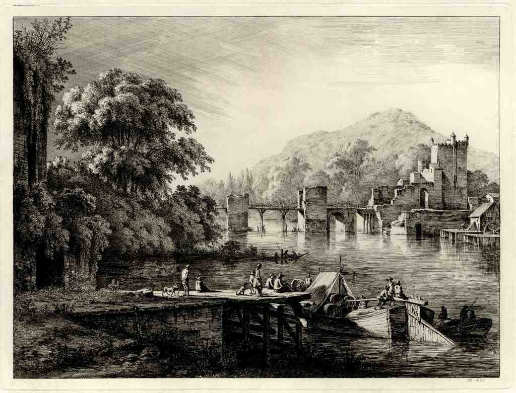 Vue De Chateaua Sainte Colombe En Dauphine 1800 Vintage A4 Photo Print