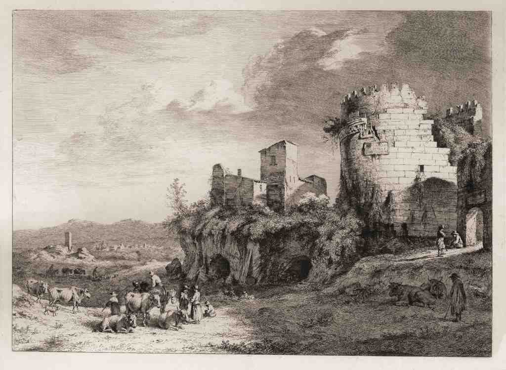 Vue Du Tombeau De Cecilia Metella Pres De Rome 1780 Vintage A4 Photo Print