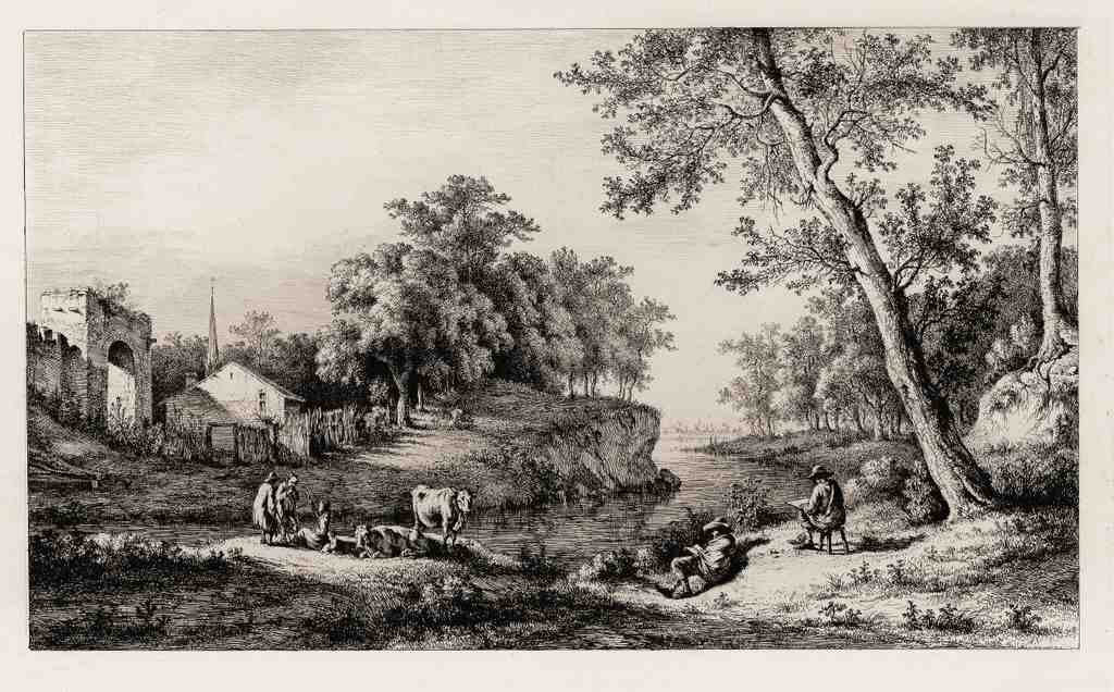 Vue Prisea Ambronay Ain 1796 Vintage A4 Photo Print