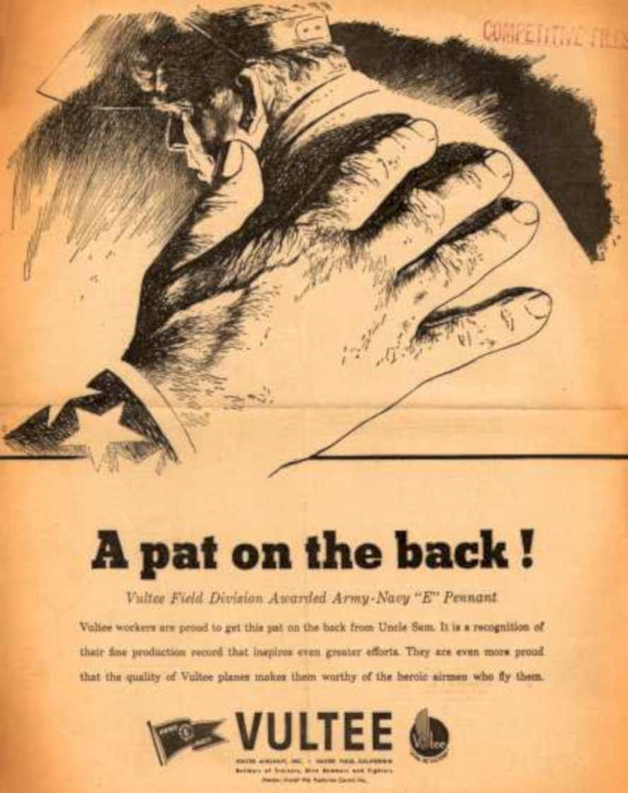 Vultee Hand Pat Vintage Retro Advert Ads A4 Photo Print