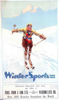 WINTER SPORTS Vintage Advert A4 Photo Print