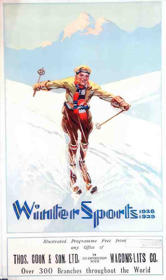 WINTER SPORTS Vintage Advert A4 Photo Print