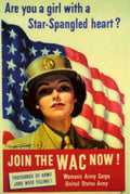 Wac Army Girl 1940s Vintage Retro Advert Poster