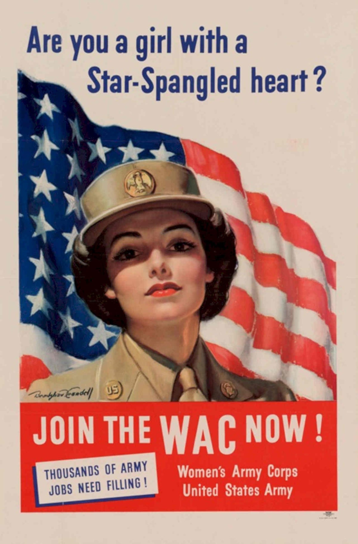 Wac Army Jobs 1 American World War II Advert Poster