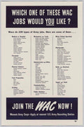 Wac Army Jobs 3 American World War II Advert Poster
