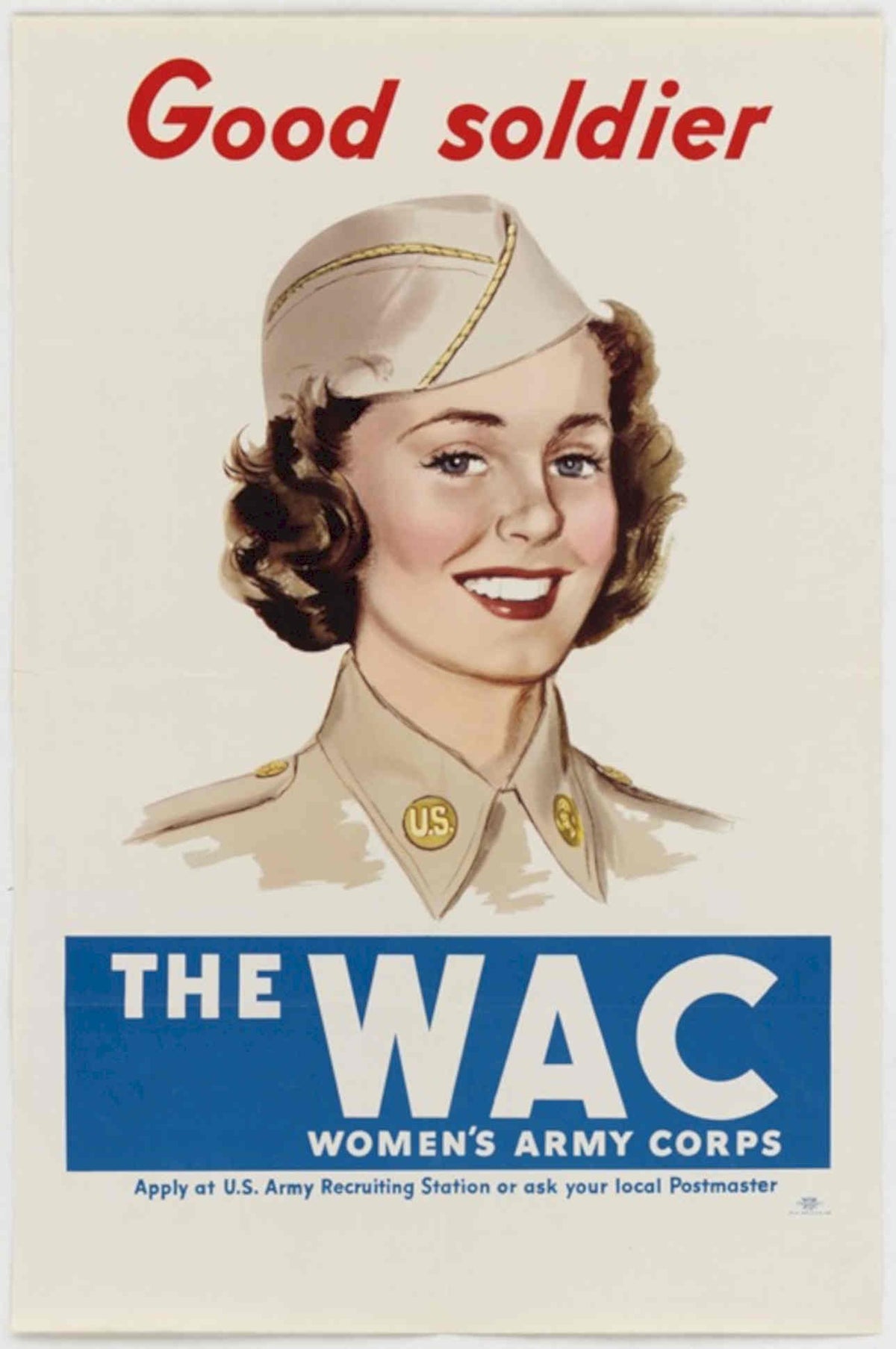 Wac Recruitment Poster American World War II Advert Poster