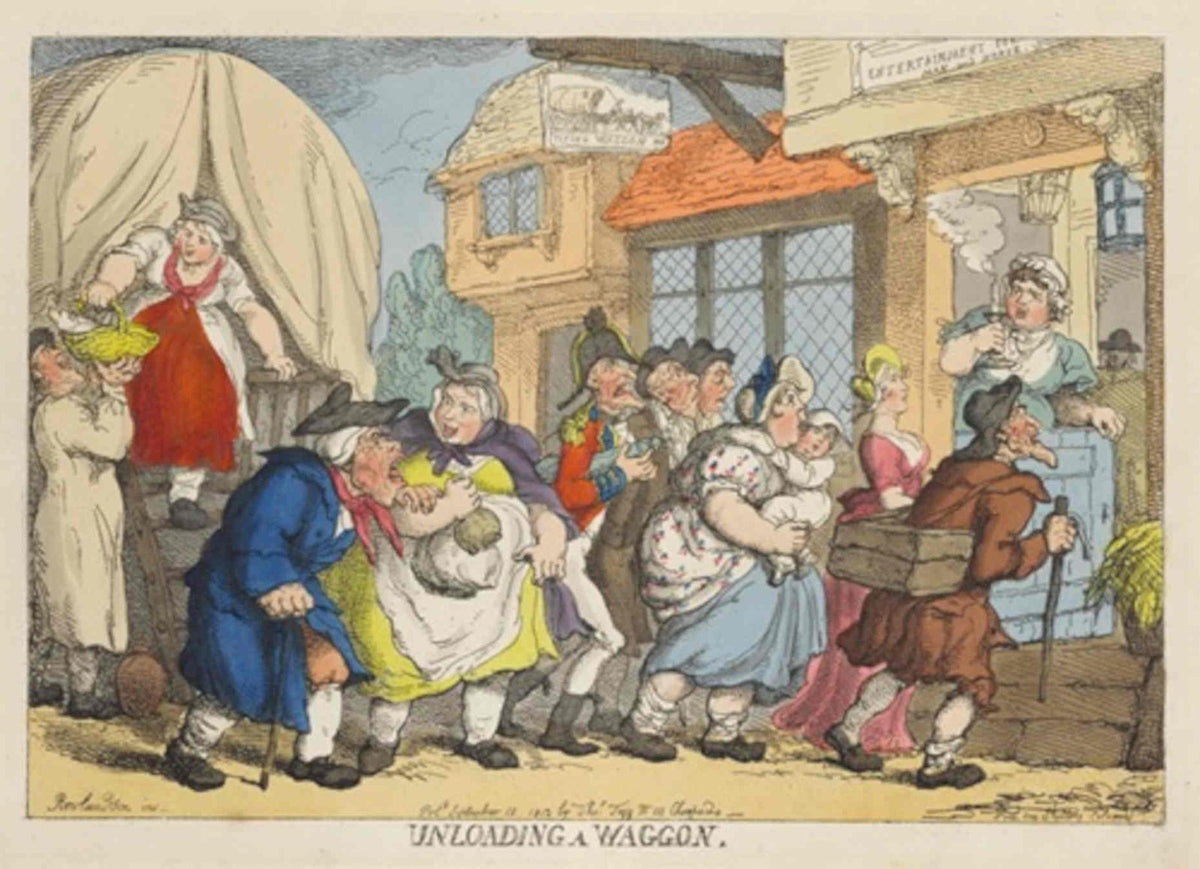 Wagon Entertainment Alley GB Cartoon Vintage Retro Advert Poster