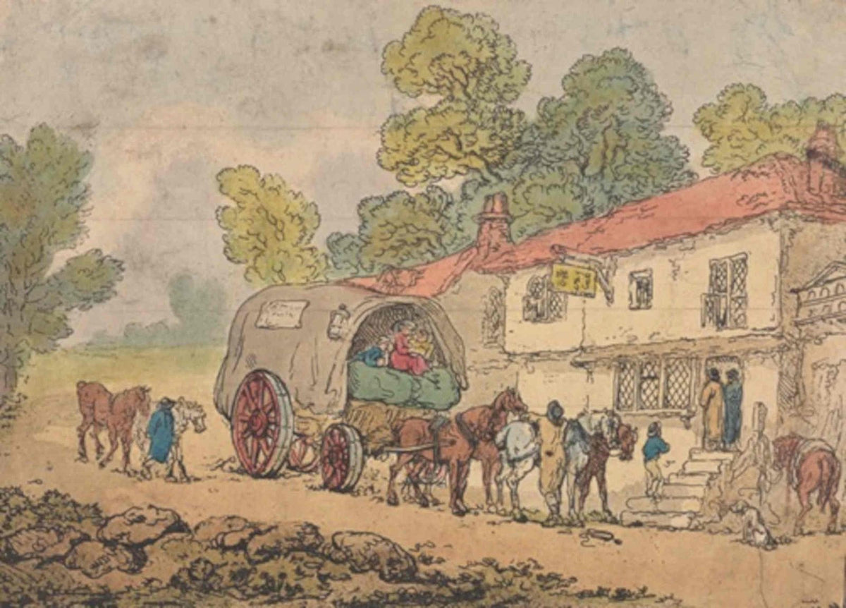 Wagon Inn Kinghead GB Cartoon Vintage Retro Advert Poster