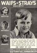 Waifs Strays Society 1940s Vintage Retro Advert Poster