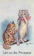 Wain Louis 1860 1939 Postcard Let us be friends cats A4 Photo Print