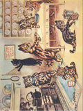 Wain Louis The Picture Book of Kittens 1920s Kittens in kitchen A4 Photo Print