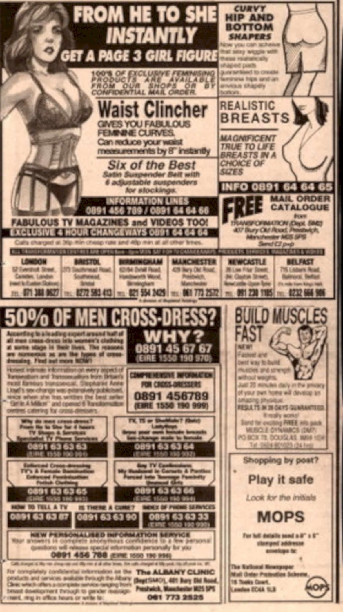 Waist Clincher Girdle 1990s Vintage Retro Advert