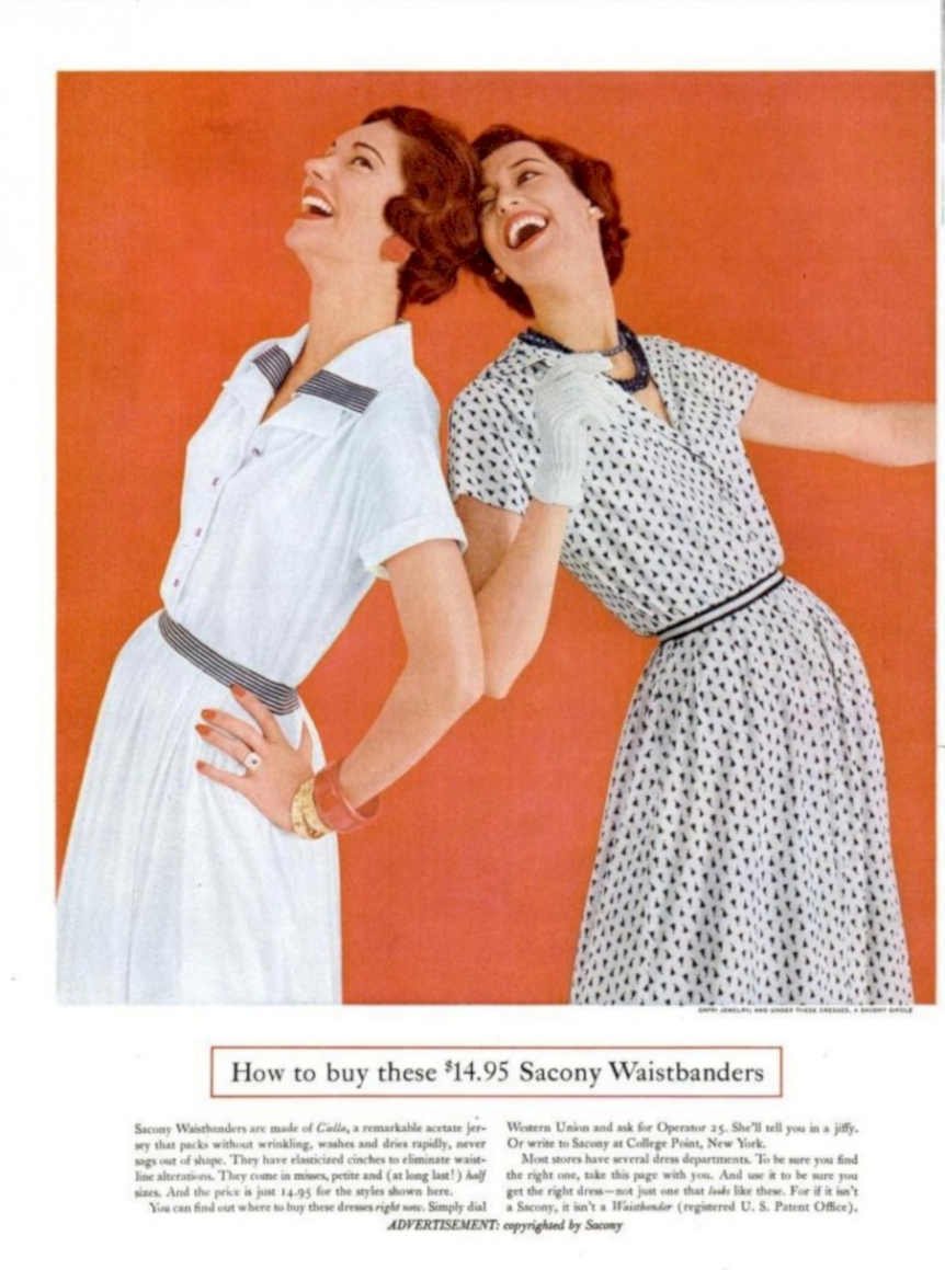 Waistbands Diner Women Vintage Retro Advert Ads A4 Photo Print
