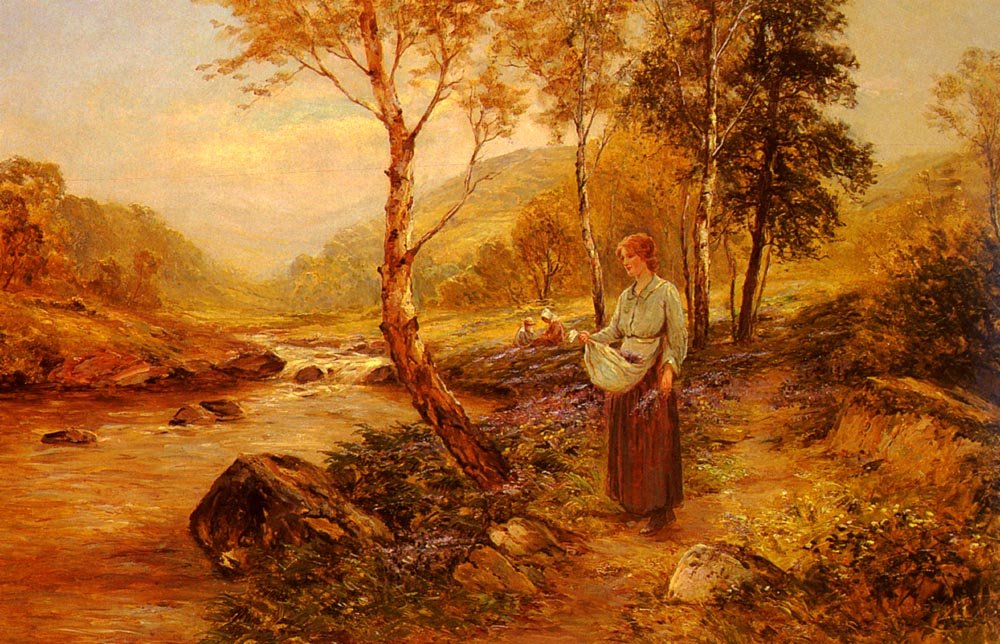 Walbourn Ernst Gathering Wildflowers Art A4 Photo Print