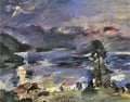Walchensee With Rising Moon Lovis Corinth Impressionism European A4 Photo Print