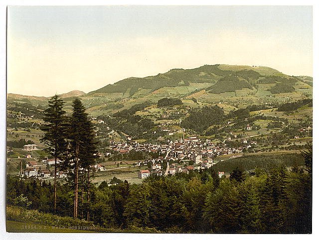 Wald general view Zurich Vintage A4 Photo Print