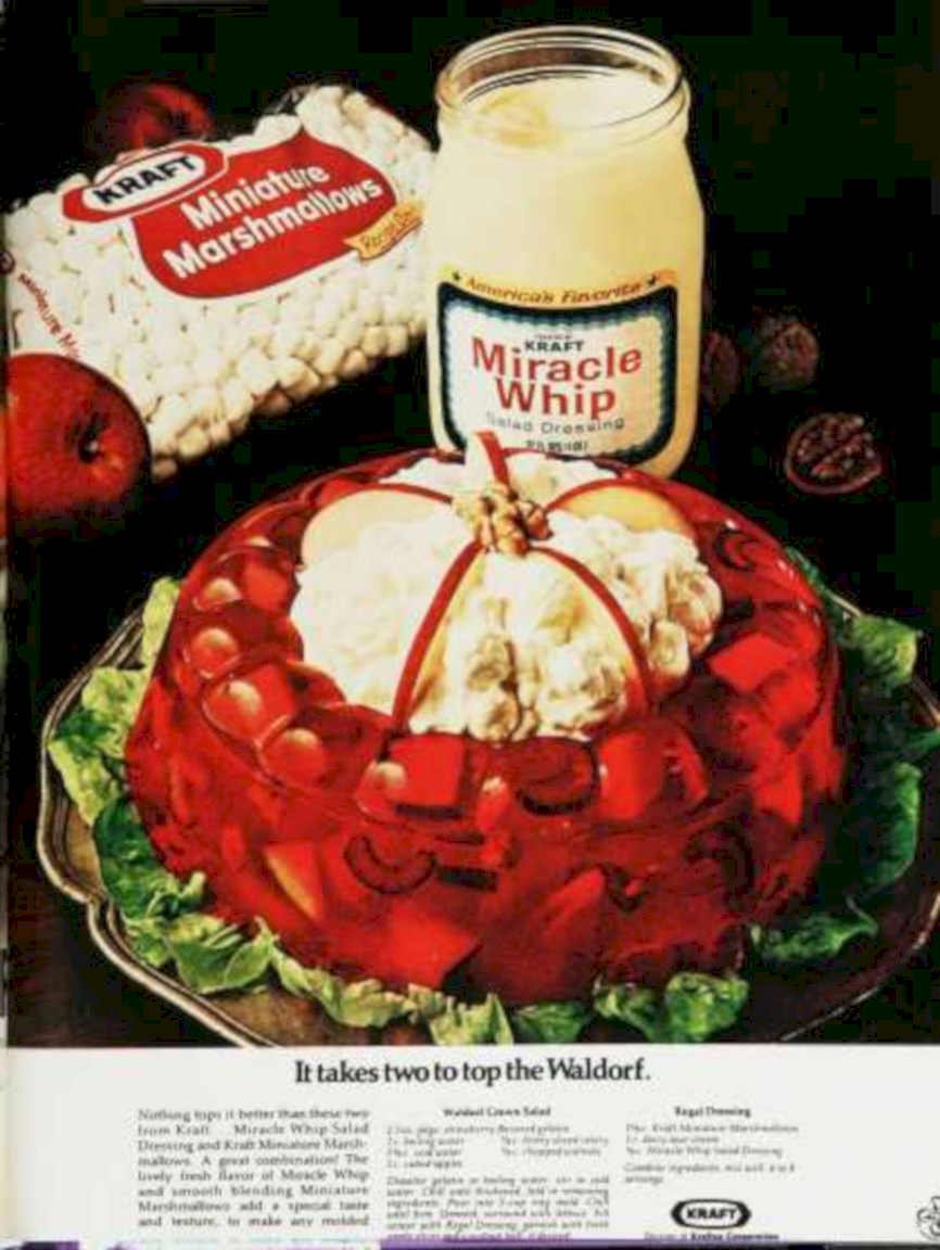 Waldorf Salad Kraft Vintage Retro Advert Ads A4 Photo Print