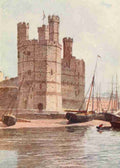 Wales 1911 Carnarvon Castle Vintage A4 Photo Print