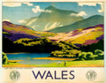 Wales Cadair Idris 1930s Vintage Retro Advert Poster