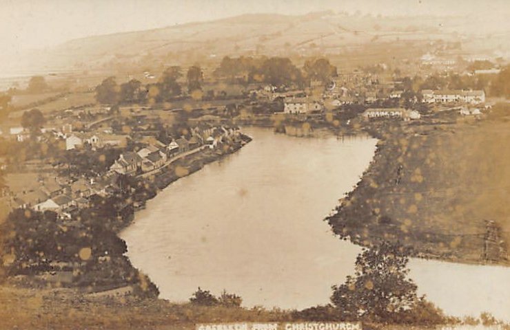 Wales Caerleon Birds Eye View From Christchurch Vintage A4 Photo Print
