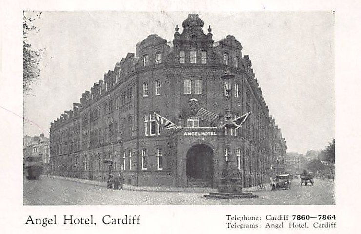 Wales Cardiff Angel Hotel Vintage A4 Photo Print
