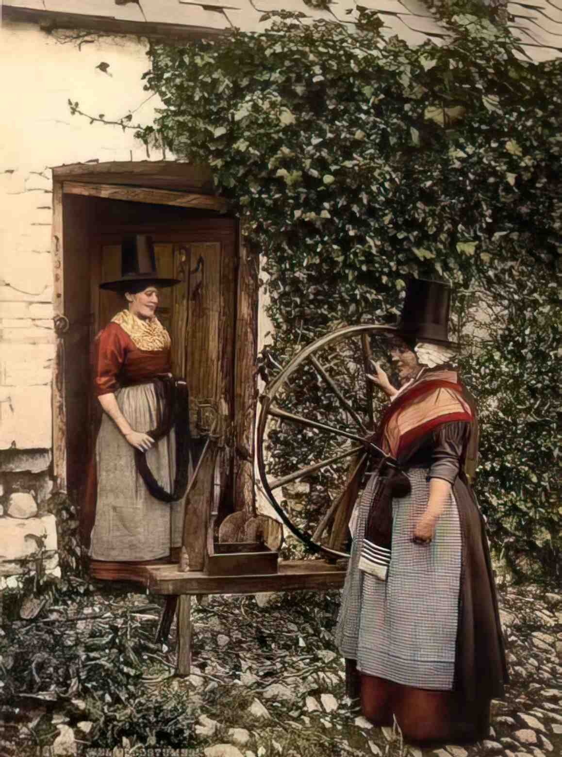 Wales General Welsh Costumes Vintage A4 Photo Print