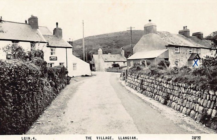 Wales Llangian Gwynedd The Village Vintage A4 Photo Print
